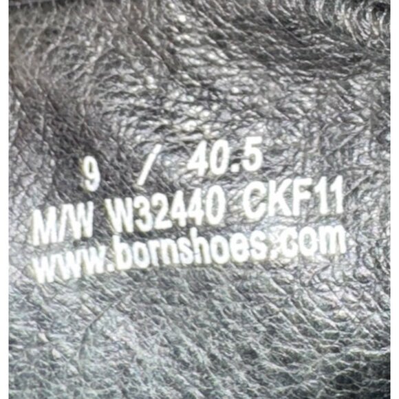 BORN B.O.C Ramsey Heeled Booties 40.5 9 Lace Up Chukka Oxford Black Leather Boot - Picture 8 of 8